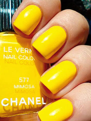 Chanel Yellow Lime Nail Polish Vernis ยาทาเล็บ สีเหลือง สด