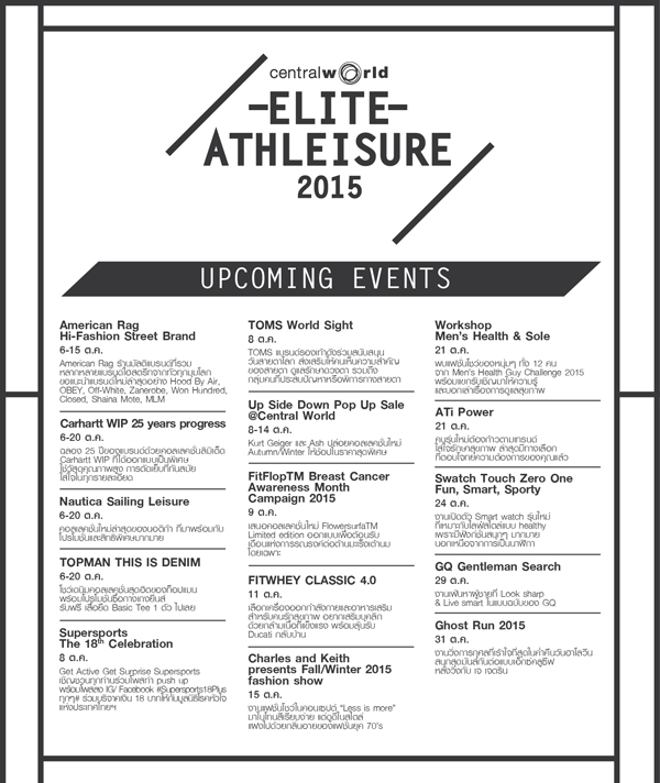 Activity, เซ็นทรัลเวิลด์, Elite Athleisure 2015 - BKK Trend Spotted, CTW, SALE ctw, Supersports, New Balance, Superdry, Cold Stone, ลดราคา, ลดทั้งห้าง, งาน sale, 