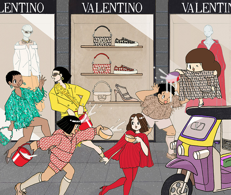 Fashion News, Maison Valentino, Mamuang, วิศุทธิ์ พรนิมิต, เกมจับผิดภาพ, สงกรานต์, Toile Iconographe, LINE Official Account, @valentinoth