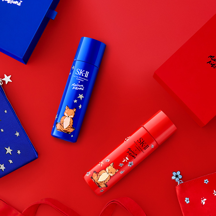 Beauty News, SK-II, MAISON KITSUNÉ, SK-II X MAISON KITSUNÉ, Facial Treatment Essence, Limited Edition, Yoga Fox, คริสต์มาส 2023, เทศกาลปีใหม่, Holiday 2023