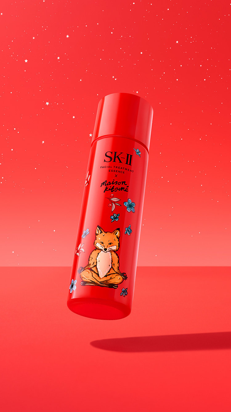 Beauty News, SK-II, MAISON KITSUNÉ, SK-II X MAISON KITSUNÉ, Facial Treatment Essence, Limited Edition, Yoga Fox, คริสต์มาส 2023, เทศกาลปีใหม่, Holiday 2023