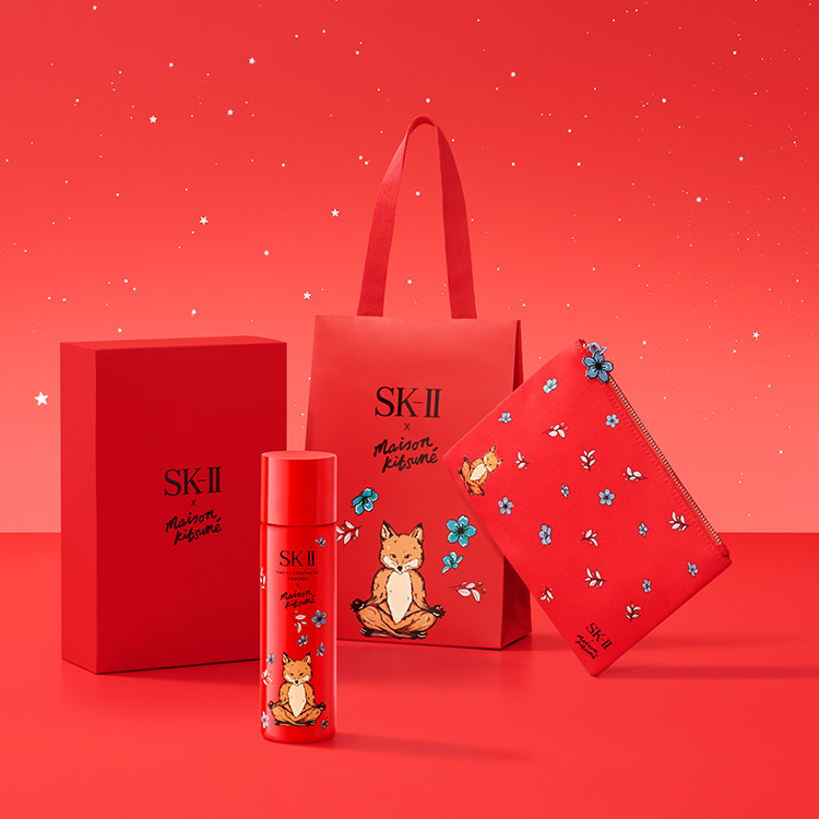 Beauty News, SK-II, MAISON KITSUNÉ, SK-II X MAISON KITSUNÉ, Facial Treatment Essence, Limited Edition, Yoga Fox, คริสต์มาส 2023, เทศกาลปีใหม่, Holiday 2023