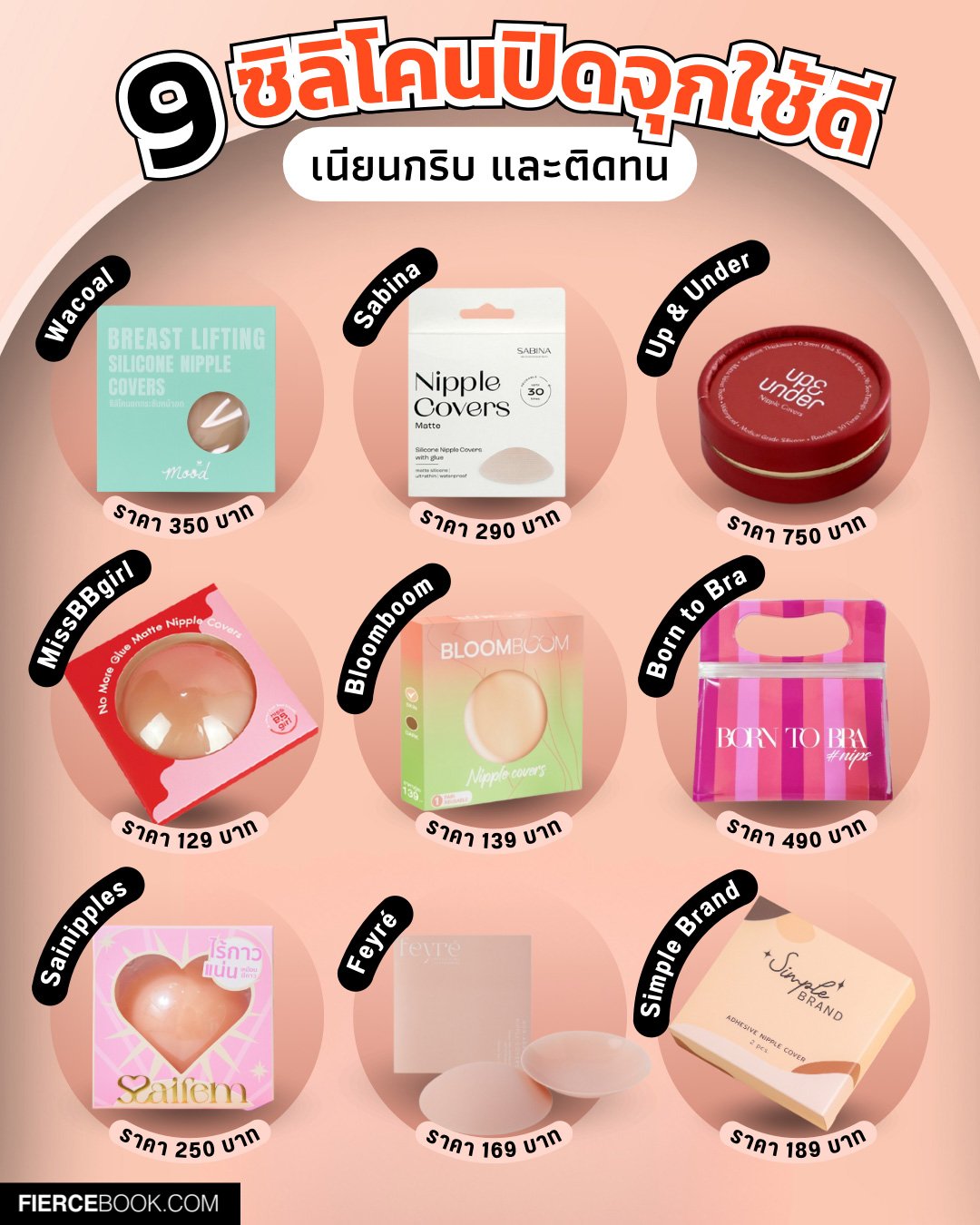 Lifestyle,  ซิลิโคนปิดจุก,  ซิลิโคนบรา, บรา, เสื้อชั้นใน, ยกทรง, ซับใน, ชุดชั้นใน, Wacoal Mood Accessories Lifting Silicone Nipple, Sabina Nipple Cover Matte, Up & Under, MissBBgirl Nipple Cover No More Gule, Bloomboom, Born to Bra Silicon Nipple Cover, Sainipples, Feyré, Simple Brand